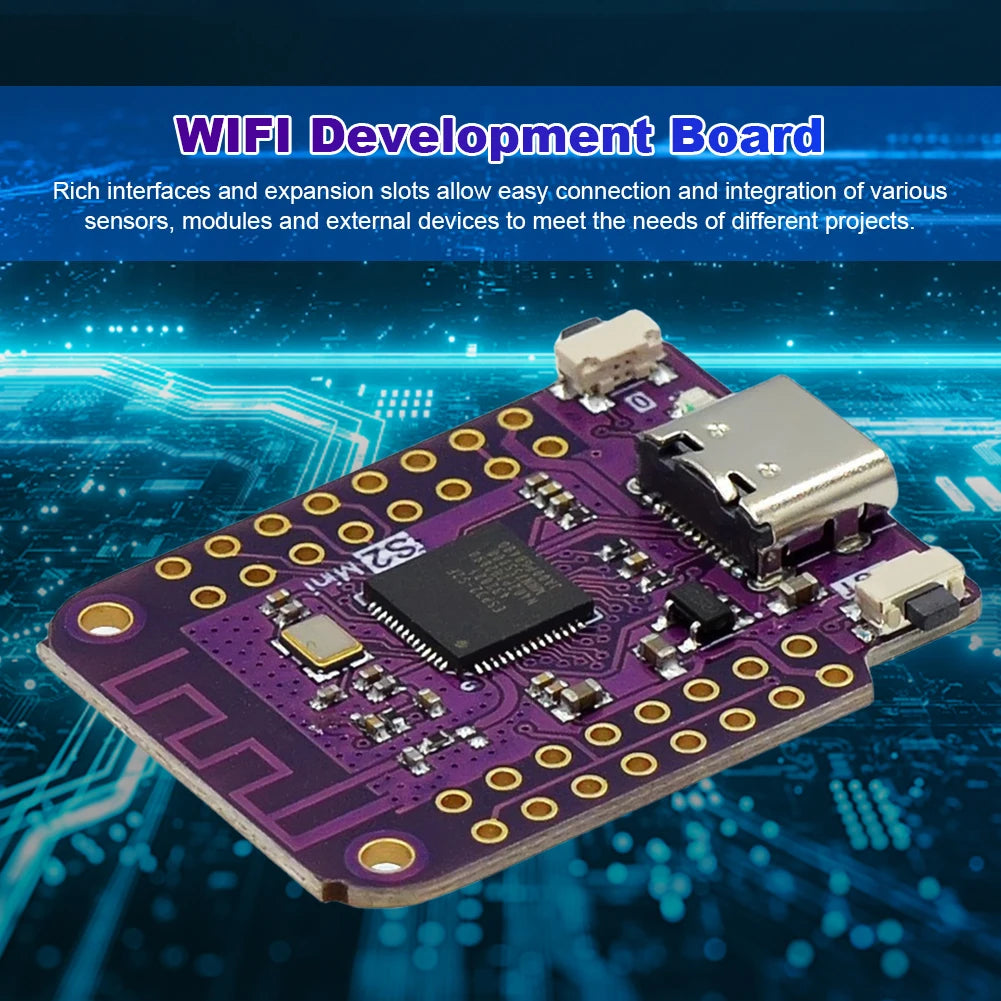 1-5PC ESP32 S2 Mini V1.0.0 WIFI Board Based ESP32-S2FN4R2 4MB FLASH 2MB PSRAM Mini V1.0.0 WIFI IOT Board WIFI Module Development