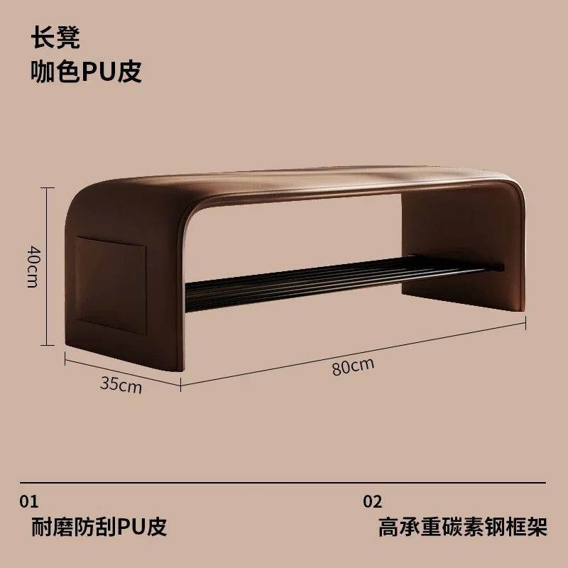 Entrance Hall Shoe Changing Bench Porch Shoe Cabinet Bench Integrated Entrance Shoe Changing Bench Bedroom Benchs
