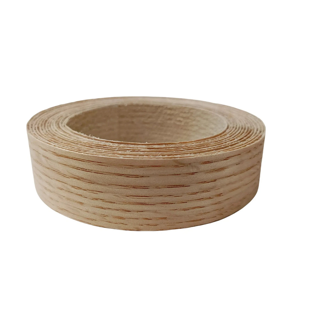 Pre-glued Maple/Birch/Oak/Pine/Walnut/Cherry/Ash/Acacia Wood Edge Banding Strip,Iron on Veneer Edging Trim for Furniture Repair
