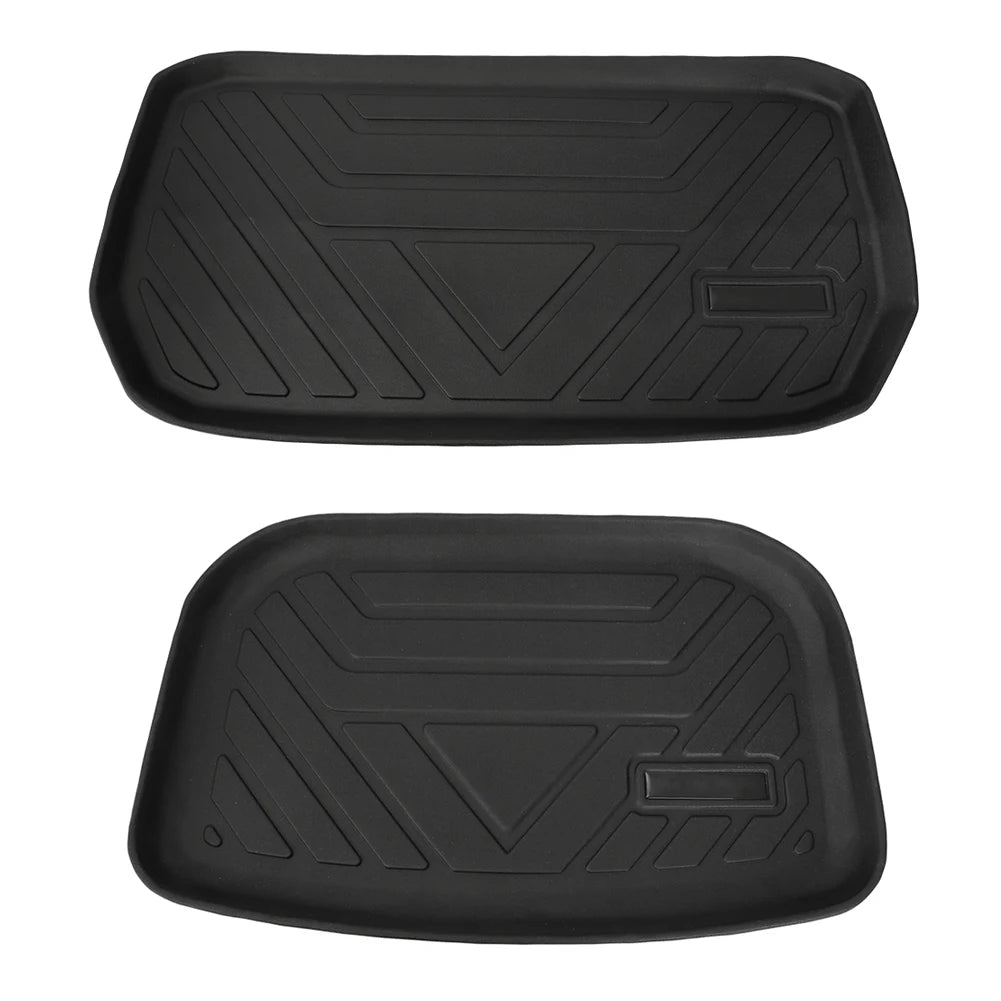 Trunk Mats for 2019-2023 Tesla Model Y TPE Trunk Cargo Tray Front Rear Trunk Frunk Storage Waterproof Protective Pad