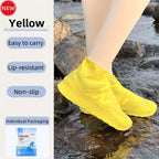 New Thickened Silicone Shoe Covers WaterProof Rubber Rain Boot Covers Reusable Non-slip Rain Shoes Outdoor Rain Gear Accessories