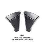 Front Door Trash Can for Tesla Model Y Juniper 2021-2025 Rear Central Control Garbage Bin Waterproof Storage Box Car Accessories