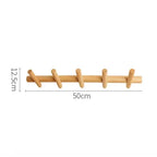 Storage Solid Wood Coat Rack Wall Mounted Assembly Coat Rack Coat Key Storage Hanger Corridor Entrance Decoration 5 Hooks
