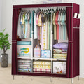Closet Wardrobe Portable Organizer Storage Rack Clothes Shoe Clothing Shelf Dustproof Non-woven Fabric Quick and Easy to Assembl