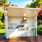 2026 Top-Selling Sleek Outdoor Kitchen System with Complete Appliances, Durable Weatherproof Custom Garden BBQ Kitchen Cabinet