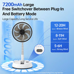 7200mAh outdoor fan with remote control aluminum alloy folding fan por