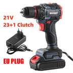 16.8V/21V Cordless Drill ,10MM 3/8'' Keyless Chuck,1.3Ah Li-Ion Battery,2 Variable Speed for assembling, repairing and DIY