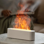 Newest RGB Flame Aroma Diffuser Humidifier USB Desktop Simulation Ligh