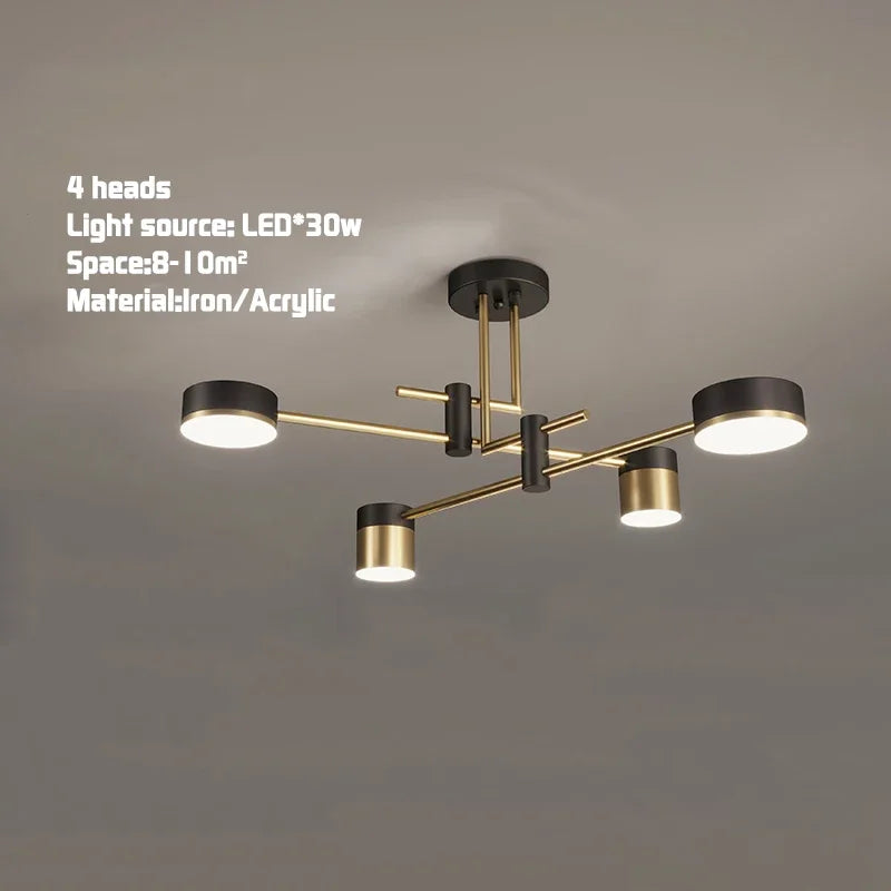 Nordic Chandelier Living Room Restaurant Lamp New Light Luxury Modern Minimalist Dining Room Creative Bedroom Lamp  Home Decor