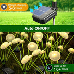 Solar Garden Light, Mushroom Lights Outdoor, IP65 Waterproof Firefly Swaying Lamp, Jellyfish Outdoor Decor for Garden