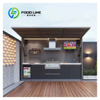 Custom 304 Stainless Steel Outdoor Kitchen Island Outdoor Patio Cooking Kitchen Grill Modular Outdoor Kitchen Cabinet with Sink