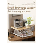 Microwave Shelf Organizer Modern Kitchen Countertop Space Saving Appliance Storage Rack Stylish Home Design