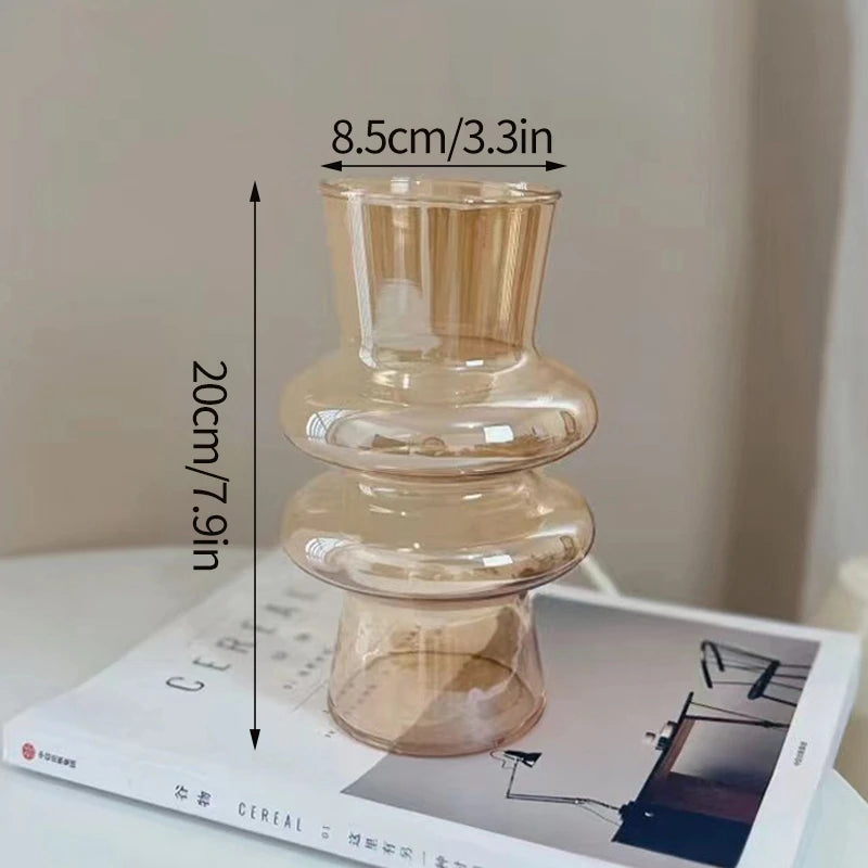 Retro Glass Vase Flower Vase Decoration Home Decoration Flower Bottle Vase for Flowers Wedding Table Decor Home Desktop Decor