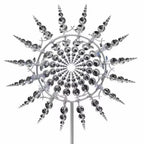 New Unique and Magical Metal Windmill 3D Wind Powered Kinetic Sculpture Lawn Metal Wind Solar Spinners Yard and Garden Decor