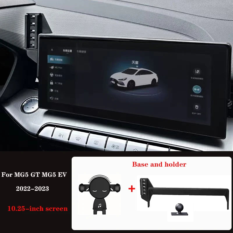 Car Phone Holder For MG5 GT  MG5 EV 2022-2023 10.25-inch Screen Panel Fixed Base 15W Wireless Charging Phone Holder Car Mount
