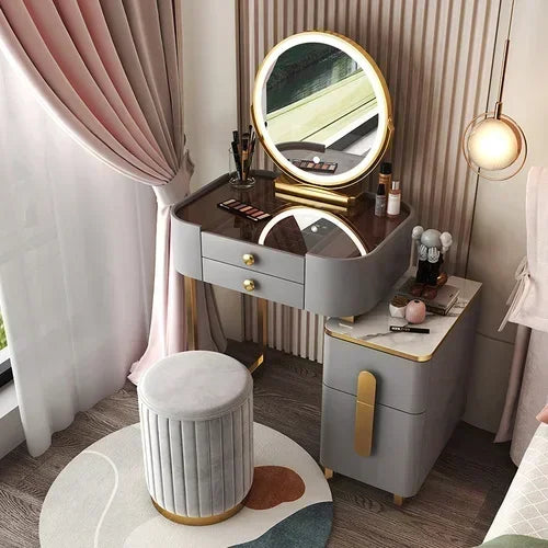 Vanity Makeup Desk Dressing Vanity Makeup Desk Organizers Mirror Storage Dressers Bedroom Multifunctional Schminktisch Furniture