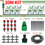 Greenhouse 15M-30M DIY Drip Irrigation System Automatic Watering Garden Hose Micro Drip Watering Kits with Adjustable Drippers