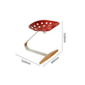 Metal Seat Solid Stainless Steel Stem Steam Treated Beech Wood Base Mezzadro Low Stool Ready Made Foot Rest Italy Stool