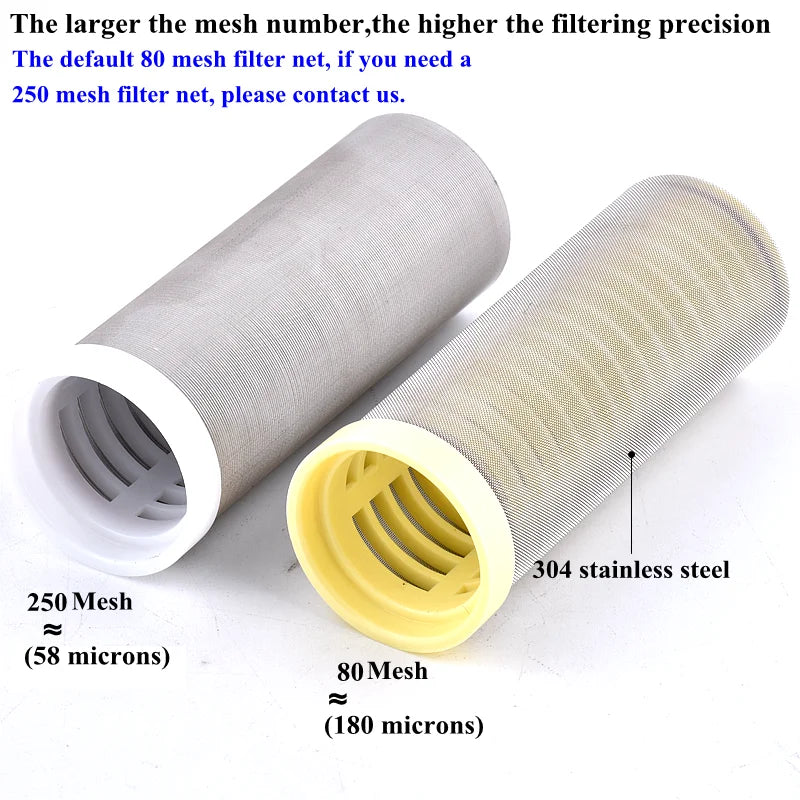 1/2" Garden Watering Hose Filter Agricultural Irrigation Impurity Prefilter Aquarium Water Pump Filter 80/250 Mesh Strainer Mesh