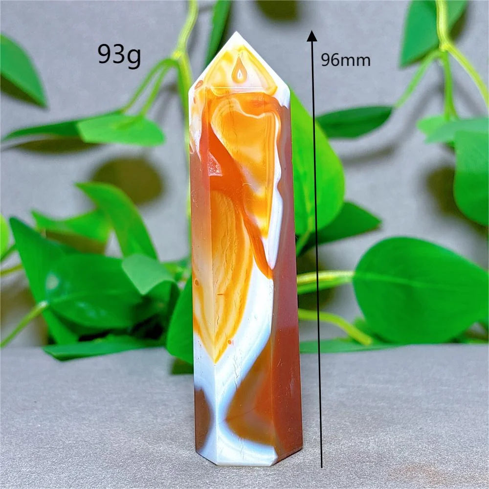 Carnelian Tower Crystal Natural Stone Quartz Home Decoration Minerals Reiki Craft Gifts Energy Healing Meditation Spiritual Love