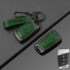 Leather Car Remote Key Case Full Cover Protection Shell for VW Volkswagen Magotan Magotan GTE Passat B6 B7 B8 CC Arteon Keychain
