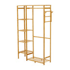 Wooden Clothes Rack with Hooks Coat Rack for Bedrooms Entryways Dressing Rooms