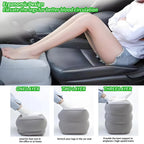 Inflatable Sleeping Foot Rest Pillow for Air Travel, PVC Adjustable 3-Layer Flight Footstool Cushion for Car Office