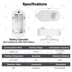 24G Zigbee Human Presence Sensor +PIR Motion Detector +Luminosity Detection Battery Powered Support Zigbee2mqtt Home Assistant