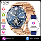 LIGE New Smartwatch Women Men 1.38-inch Smart Watch Message Notification iOS Android Smartwatches Fitness Bluetooth Call Watches