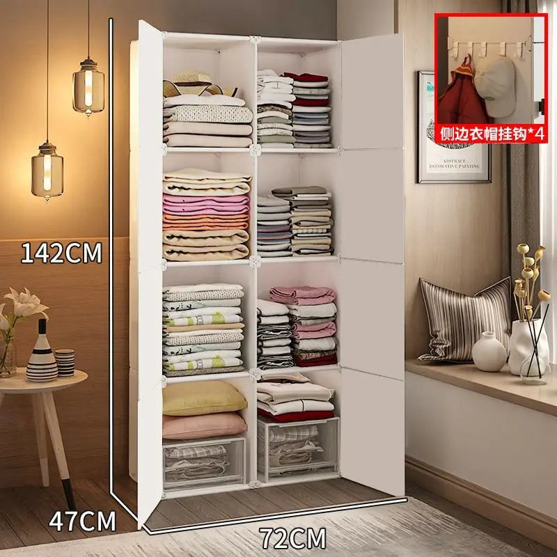 Storage Organizer Closet Partitions Cupboard Bedroom Clothes Wardrobe Shelf Foldable Living Room Guarda Roupa Salon Furniture