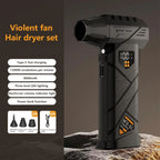 130000RPM Turbo Jet Blower LED Lighting 130000RPM Air Blower Brushless Motor Turbo Fan Wind Speed 8000mAh Battery Strong Breeze