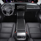 for Tesla Model Y 3 ABS Carbon Fiber Center Console Wrap Cover Kit Dashboard Armrest Door Side Trim Sticker Interior Accessories