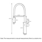 Brushed Gold Kitchen Faucets Brass Mixer for Kitchen Sink Single Lever Pull Out Spring Spout Tap Hot Cold Water 1036