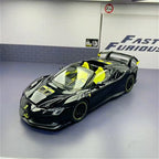 1:24 SF90XX SF90 Alloy Sports Car Model Diecasts Metal Racing Vehicles Car Model Sound Light Simulation Collection Kids Toy Gift