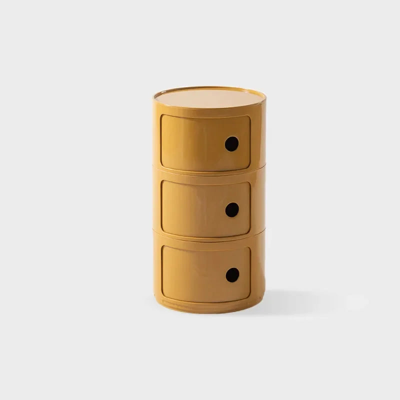 Round bedside table nordic plastic Bedside cabinet for bedroom small side end table nightstand Storage locker