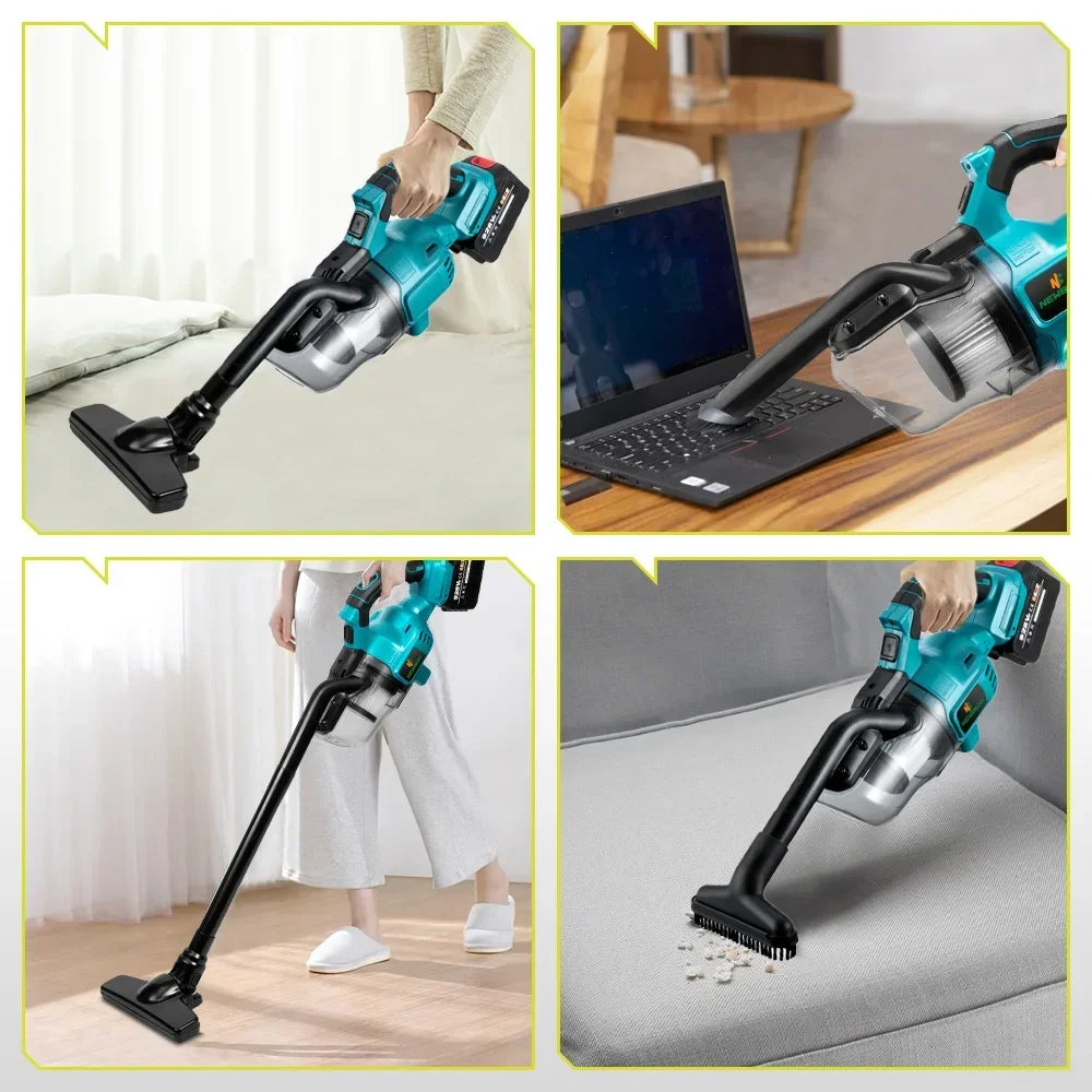 NEWBENY Cordless Handheld Electric Vacuum Cleaner Powerful Rechargeable Household Indoor Cleaning Tools For Makita Battery Pin