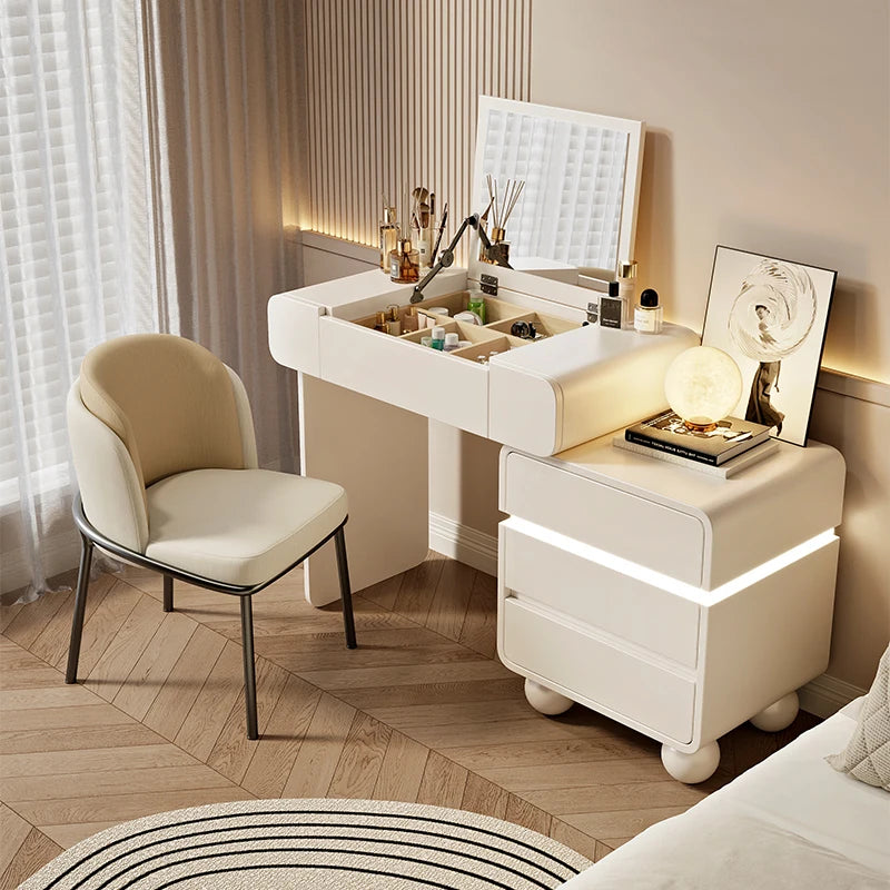Vintage Trendy Vanity Dresser Modern Nordic Italian Unique Makeup Table Minimalist Elegant Aesthetic Vestidores Hotel Furniture