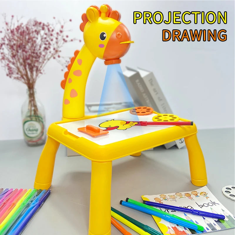 Deer Projection Drawing Board - Large Learn & Play Table w/ Light & Music for Kids Birthday Gift | AlluCanFind