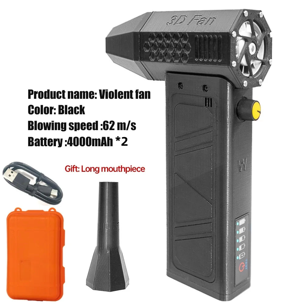 Turbo Jet Fan Powerful Air Blower 140000RPM 52m/s Electric Blower Brushless Motor Handheld Duct Fan High-Performance Cyclone 송