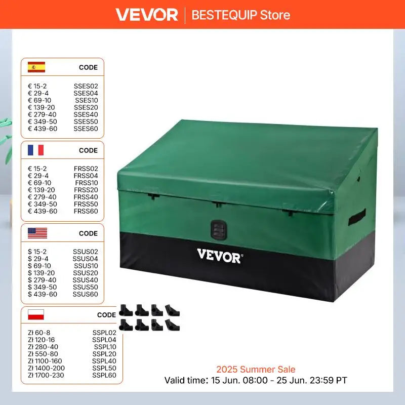 SucceBuy Outdoor Storage Box Patio Deck Box 100 /150 /230 Gallon Waterproof PE Tarpaulin Patio & Garden Furniture Home & Garden