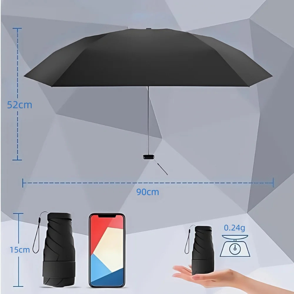 Mini UV Folding Umbrella - Lightweight Portable Parasol