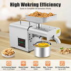 Home Automatic Oil Press Machine Commercial Nuts Seeds Oil Presser Oil Extractor Digital Temperature Control