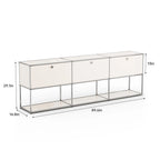 Storage Cabinet Storage Shelf Stainless Steel Metal Board Living Room Cabinet Sideboard Cabinet Modular Furniture-No Keys