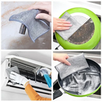 10-100pcs Steel Wire Rags Cloth Home Kitchen Pot Pan Dishwashing Double-sided Dishcloth Cleaning Cloths Scrubber Towel Wholesale