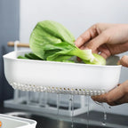 Kitchen Storage Drain Basket Three-piece Creative Home Washing Vegetable Basket Plastic Fruit Basket Storage Basket Housewares