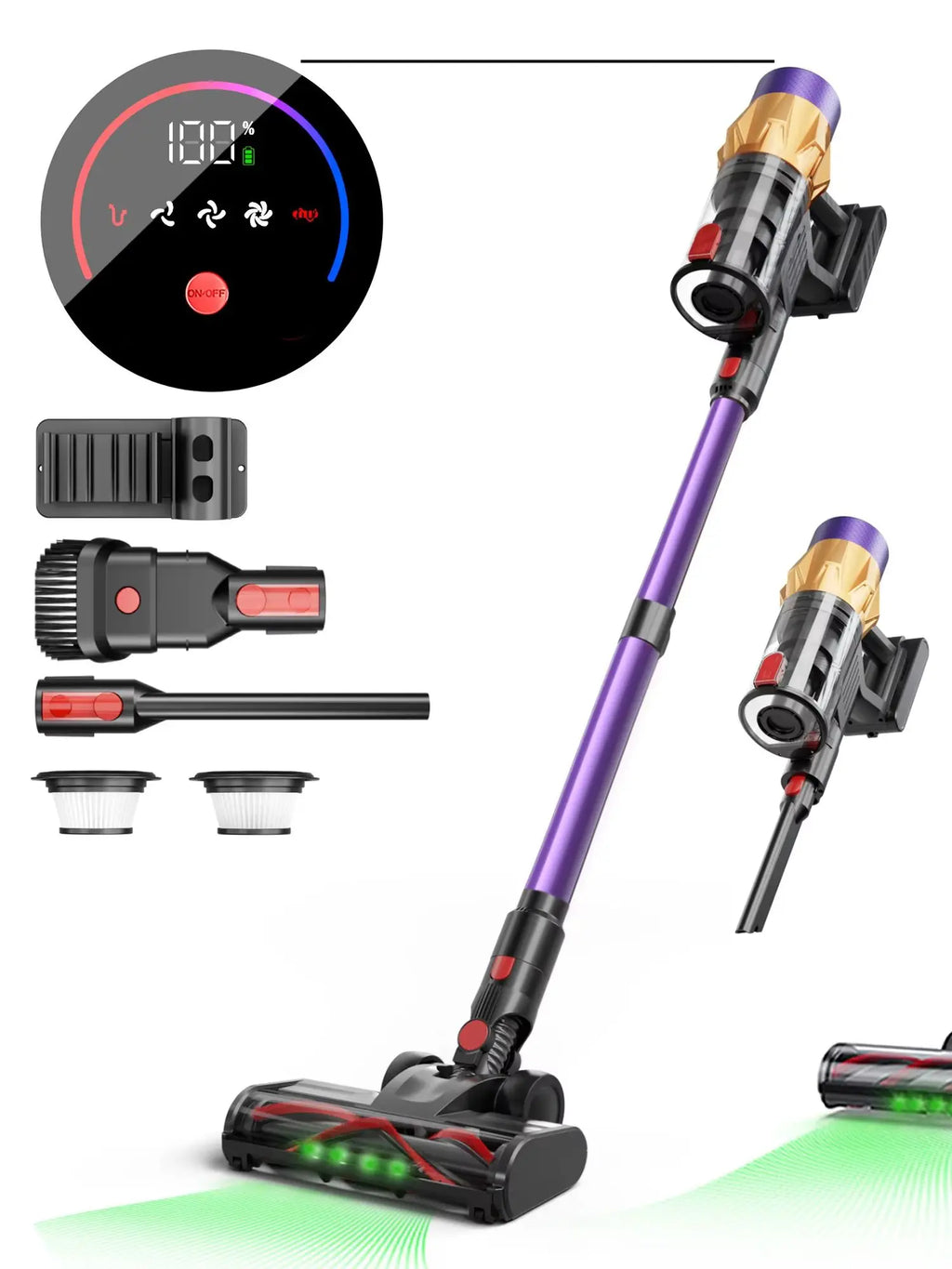 Wireless Vacuum Cleaner 550W 45KPA Strong Suction Portable Dust Cleaning Machine 1.2L Dust Cup Home  Cleaner