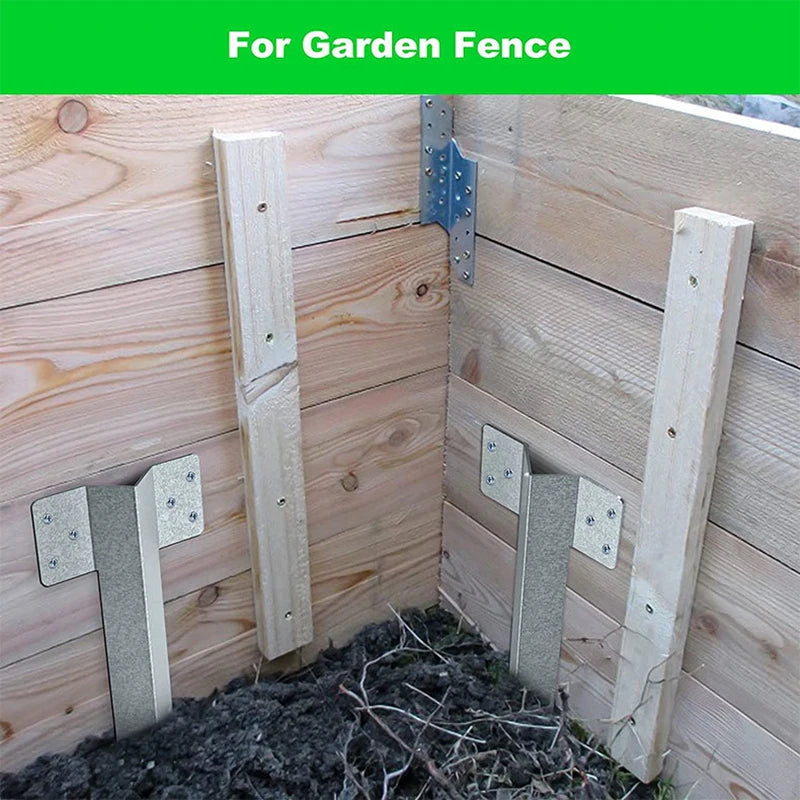 5PCS Fixing Peg Timber Heavy Duty Sleeper Stakes Metal Landscape Edging Stakes for Driveway Garden Edging Timber Planter Raised