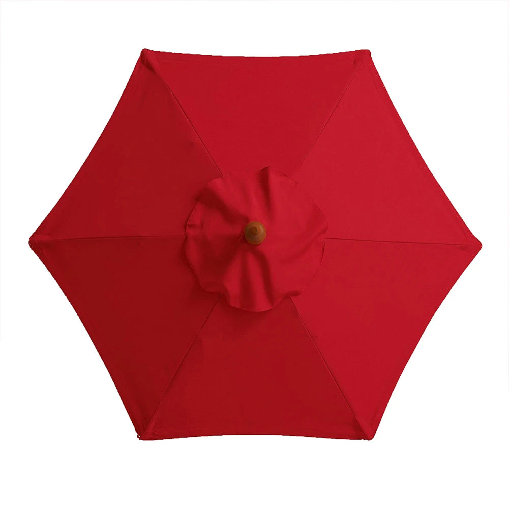 6 Bones Umbrella Replacement Canopy Without Stand 2m Parasol Umbrella Cover Waterproof UV Protection for Outdoor Beach Garden