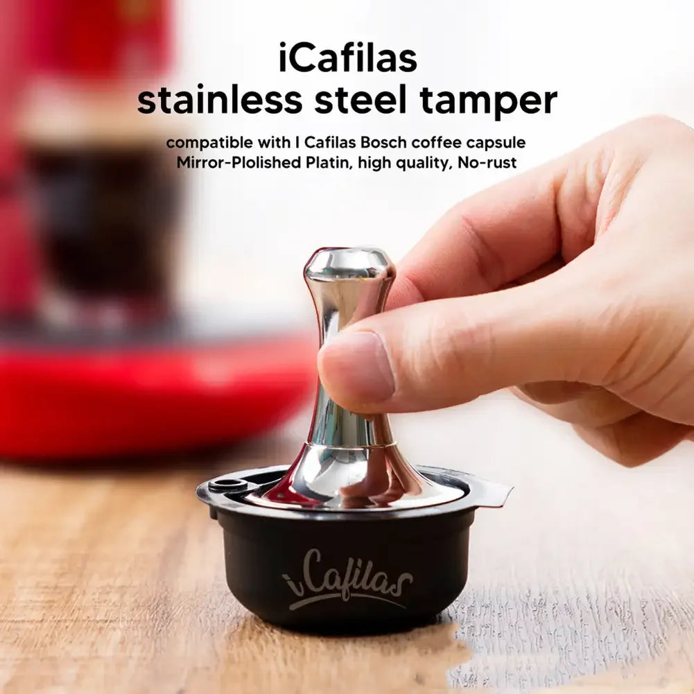 Coffee Capsule Pods for Bosch Tassimo Coffee Capsule Reusable Tassimo Pods Refillable Coffee Filters Pod with Silicone Lid Cap