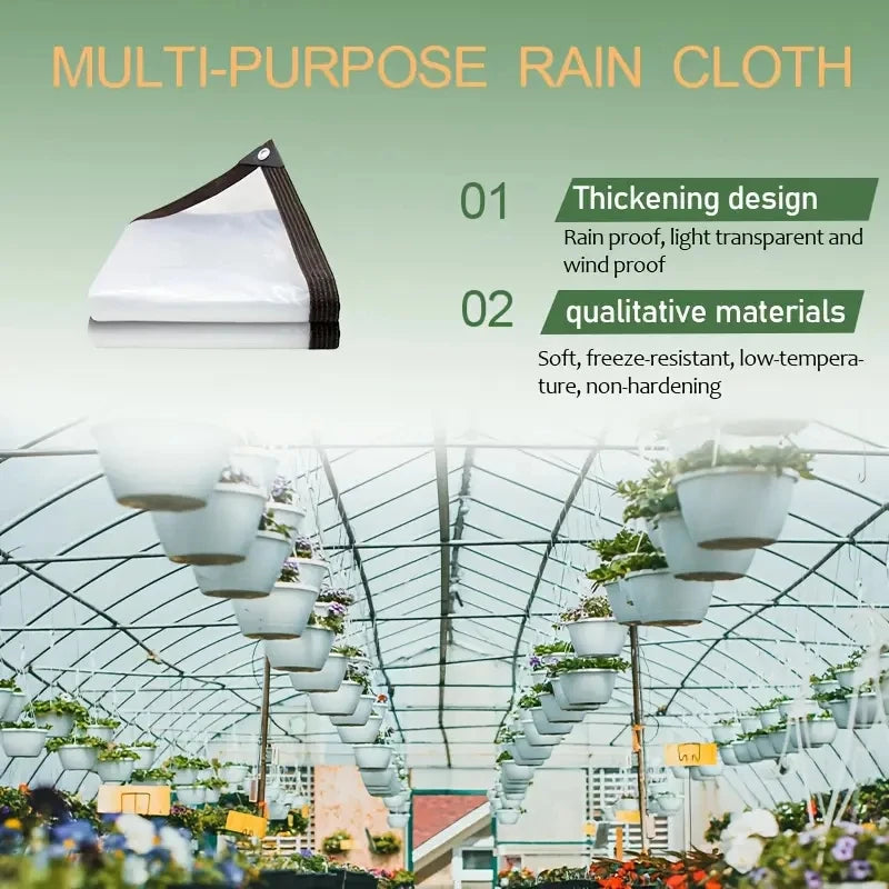 Transparent waterproof cloth, thickened waterproof rainproof cloth, can be used for plant shading insulation cold dust cloth